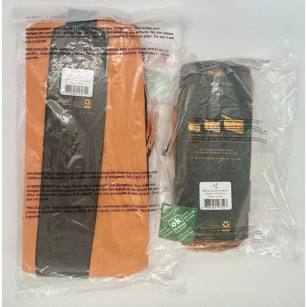 DISCONTINUED Mystery Ranch Zoid Cube Medium Hunter Upcycle Kit 3pc Orange NWT